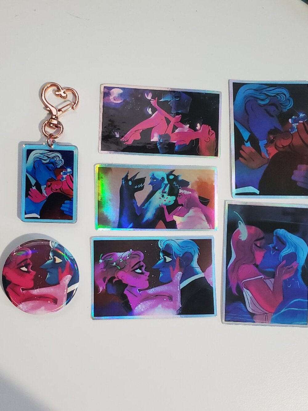 ✨$5 OFF $25 ✨ Lore Olympus Hades & Persephone Stickers Keychain Pin Button Lot💕